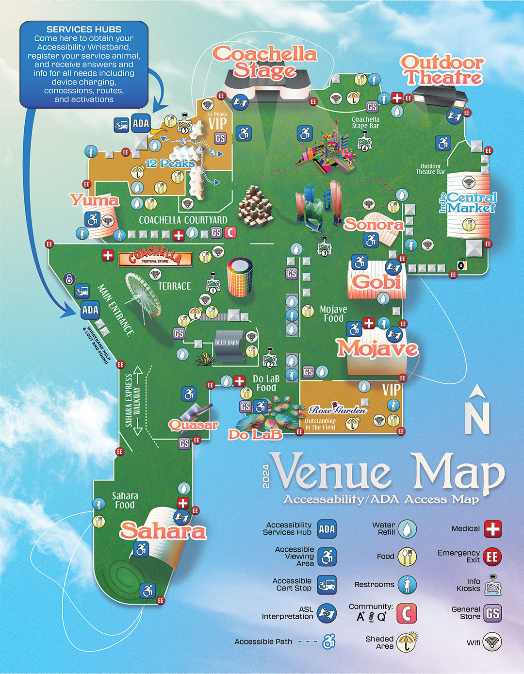 Coachella 2024 Venue ADA map