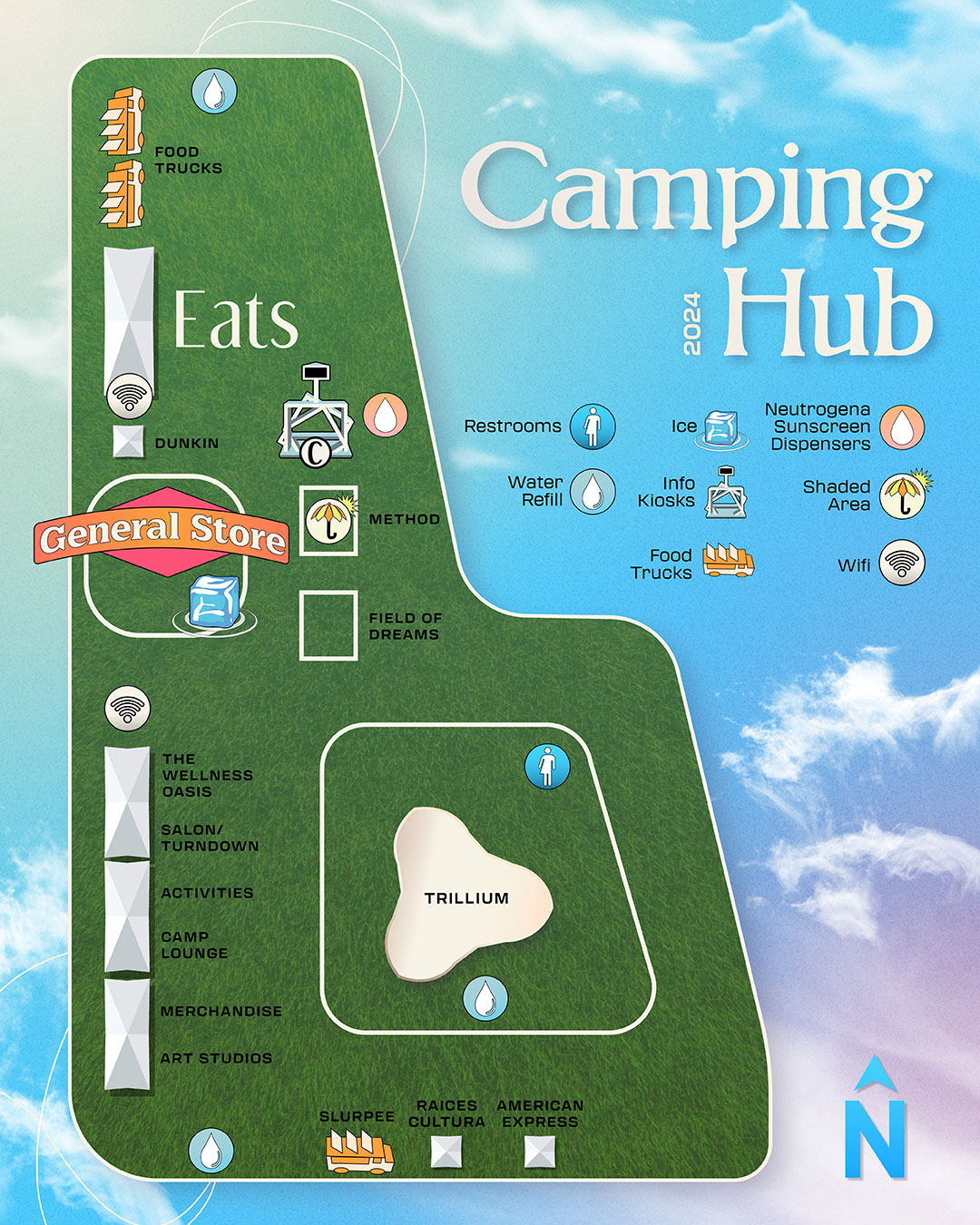 Coachella 2024 Camping Hub map