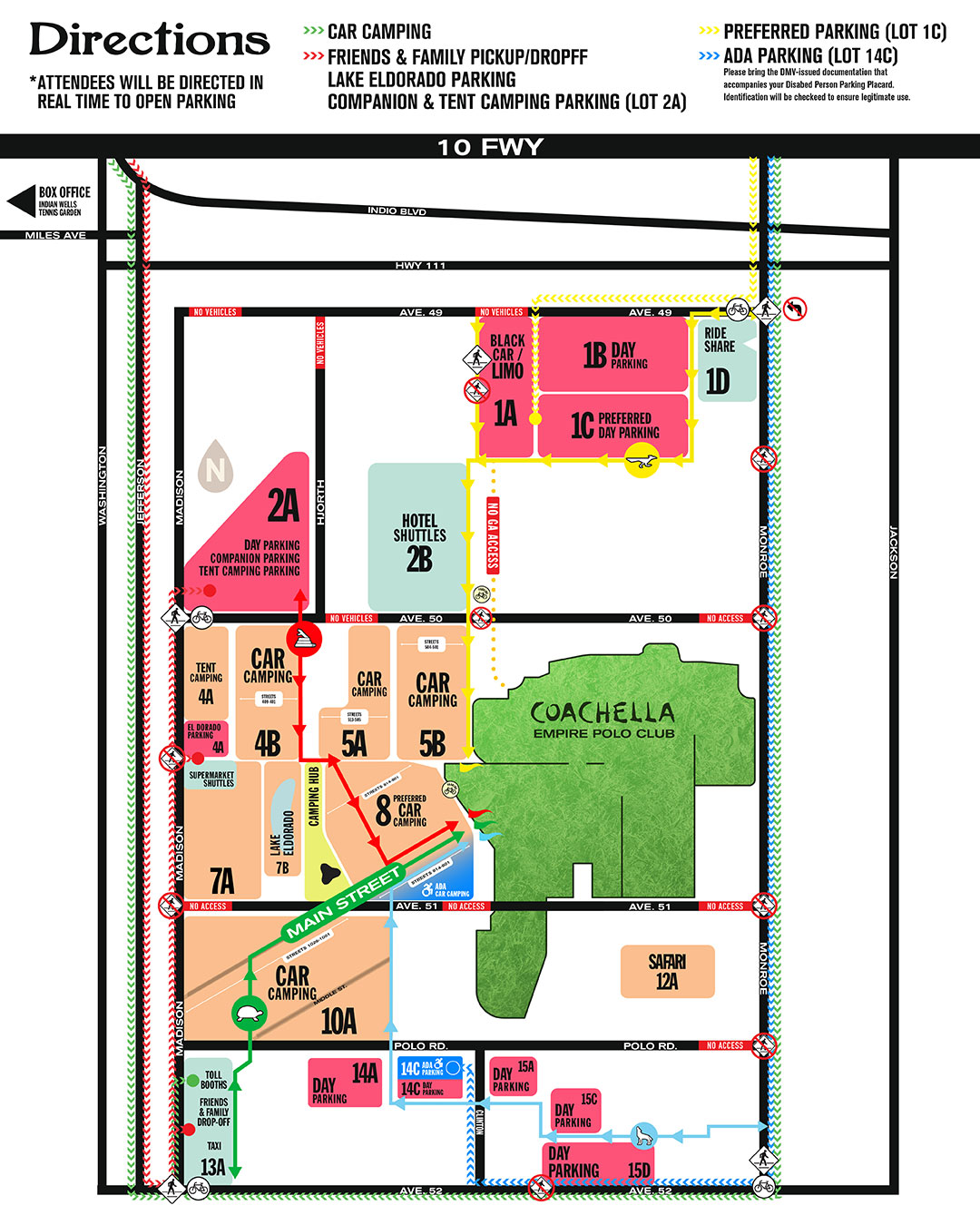Coachella 2024 Directions map