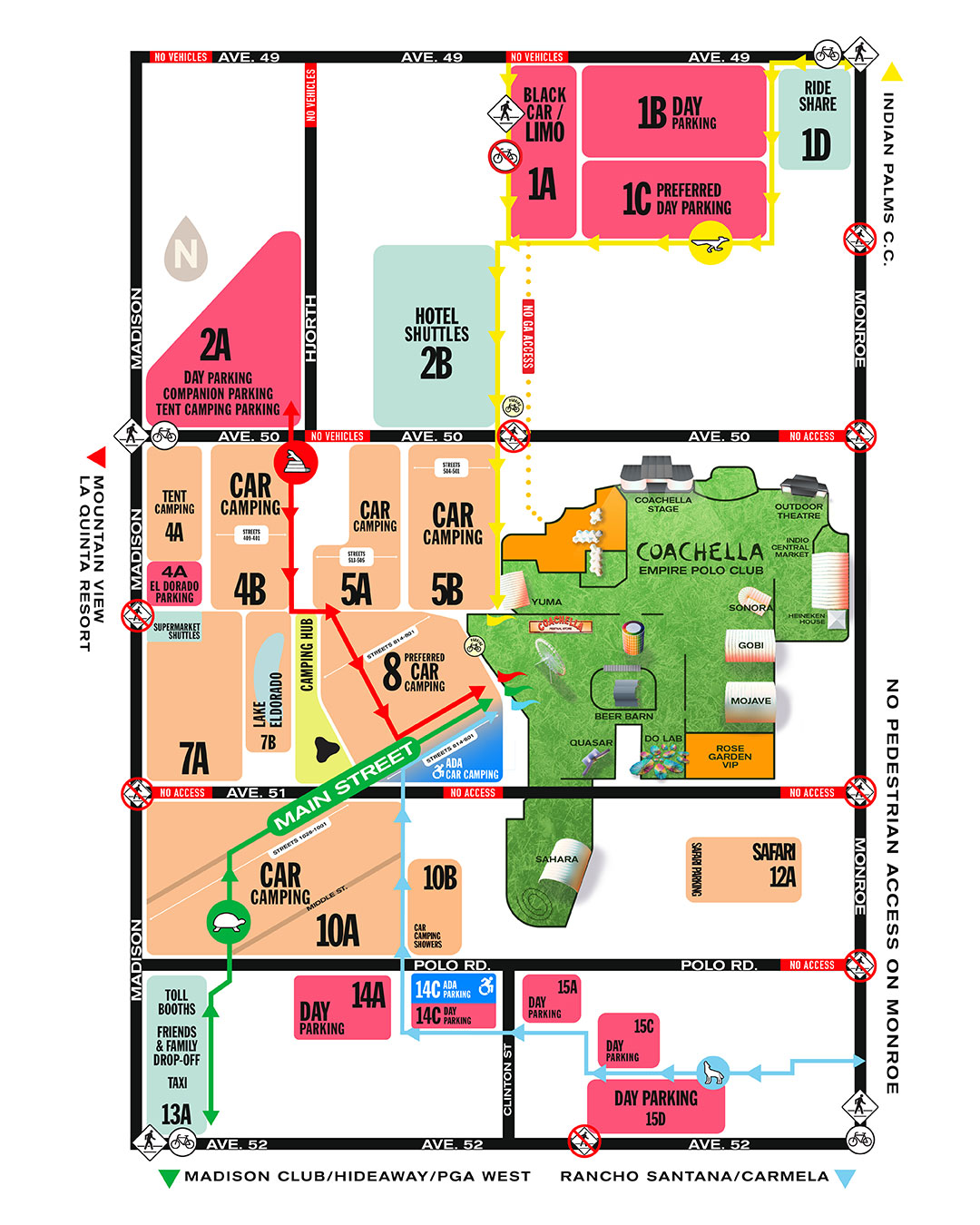 Coachella 2024 Parking map