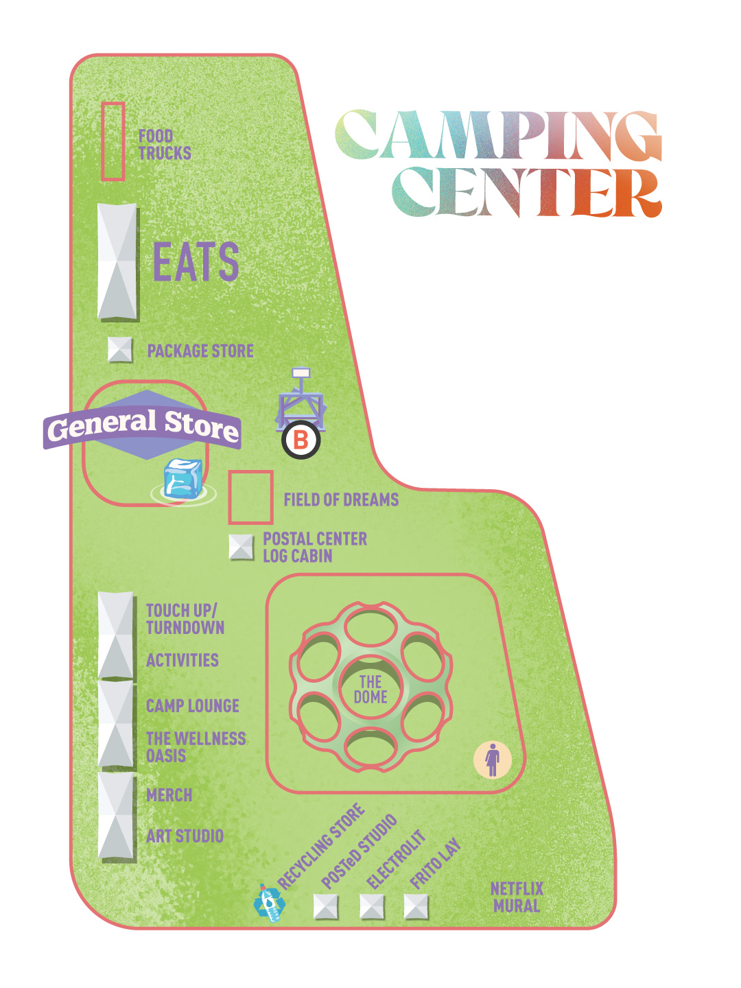 Camping Center Map