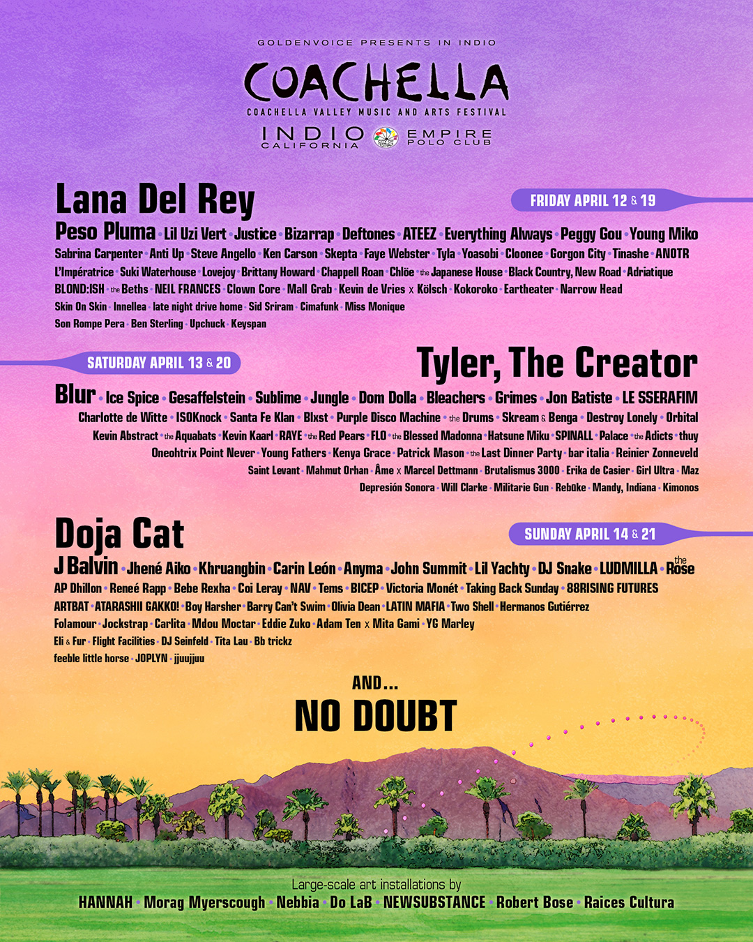 Coachella 2024 Lineup Poster