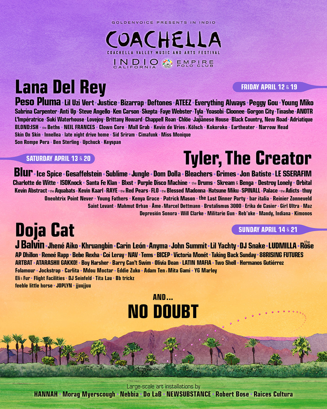Coachella 2024 Lineup Poster