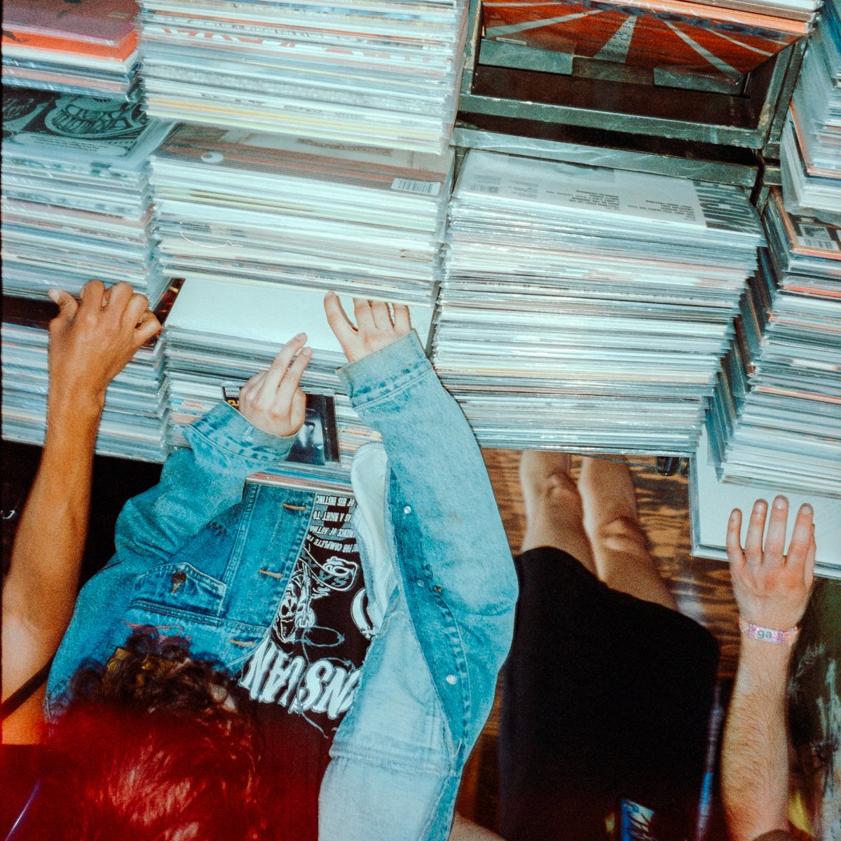Coachella fans checking out records at Record Safari