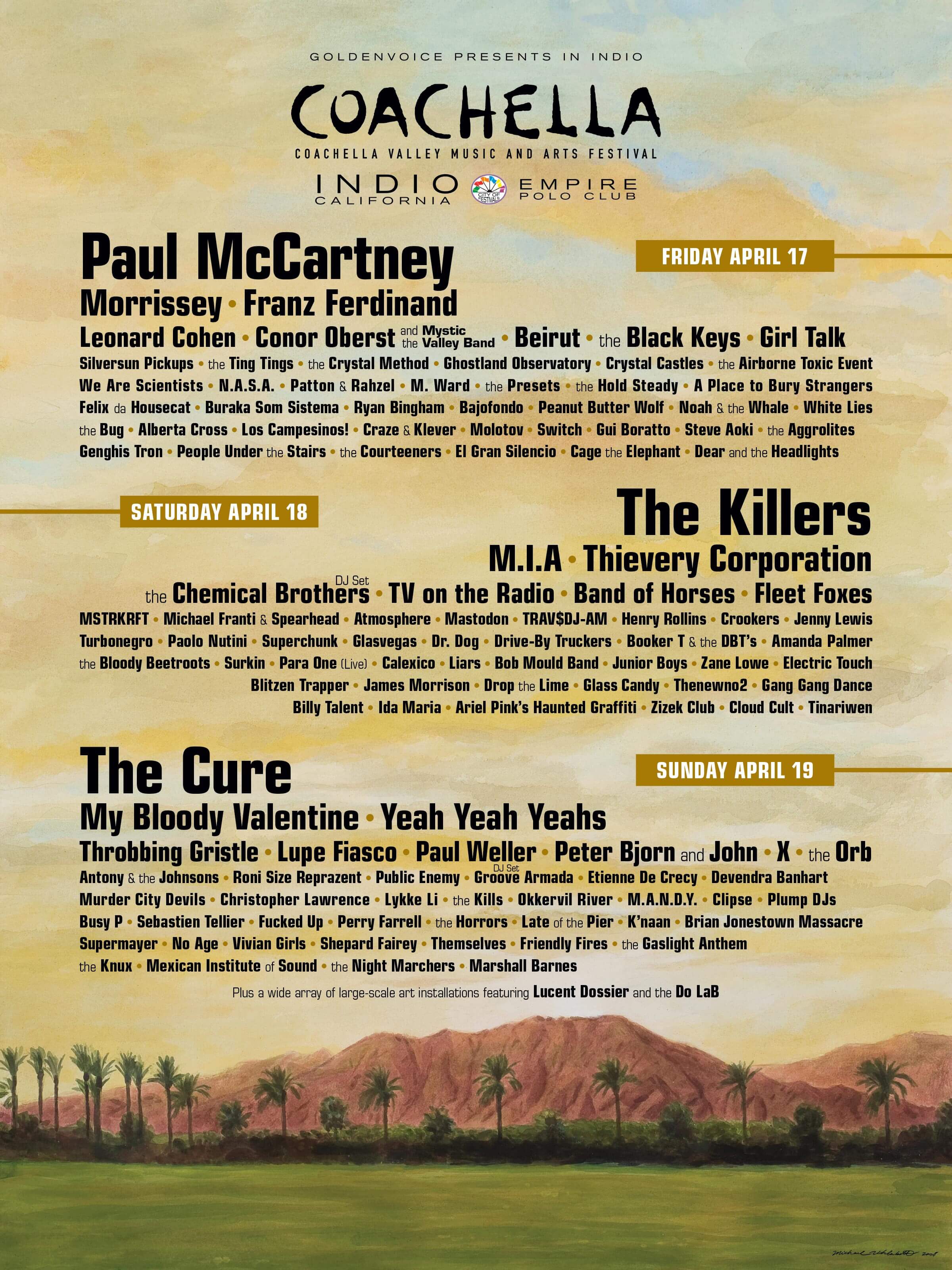 Coachella 2009 Lineup Poster
