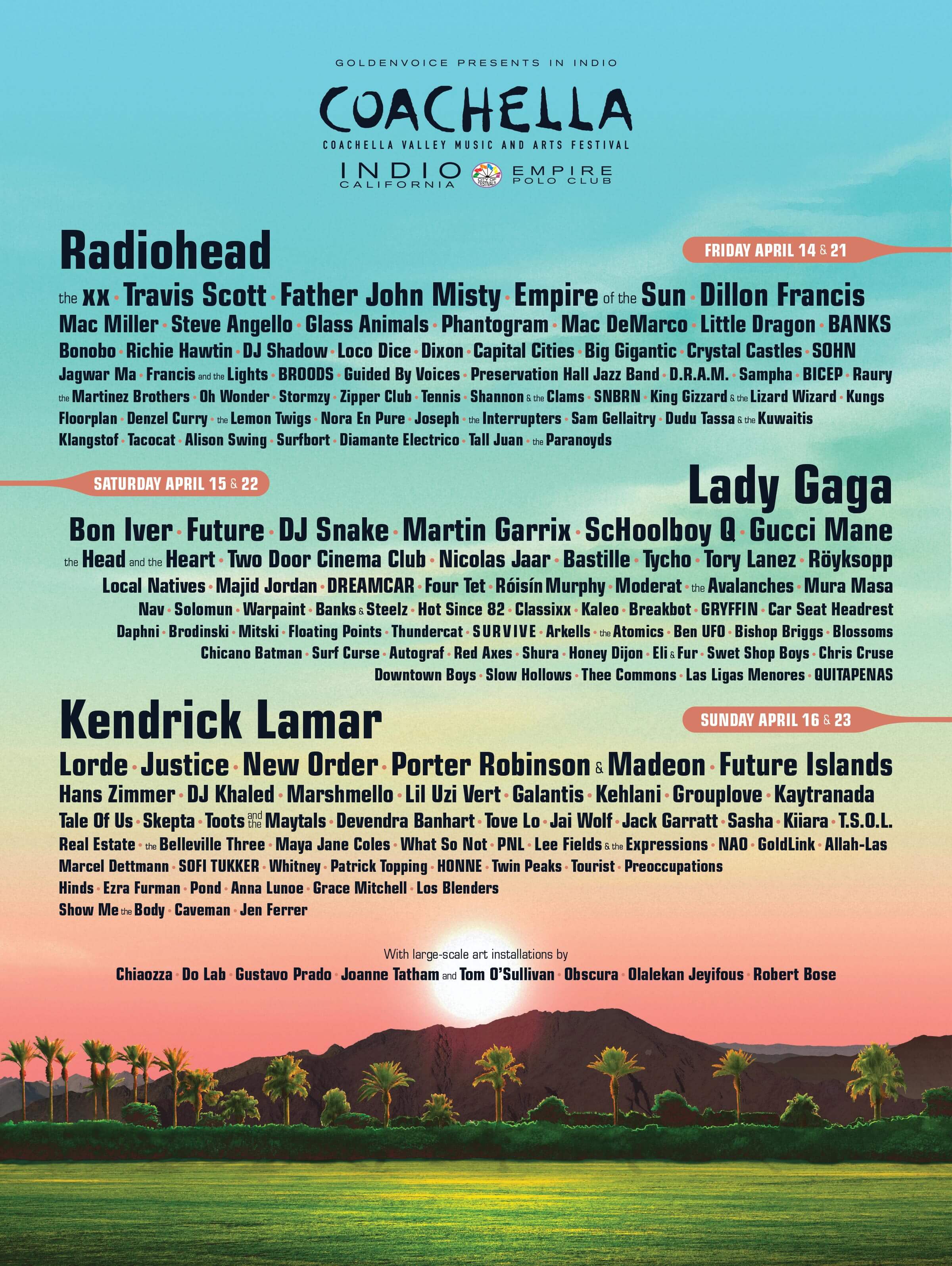 Coachella 2017 Lineup Poster