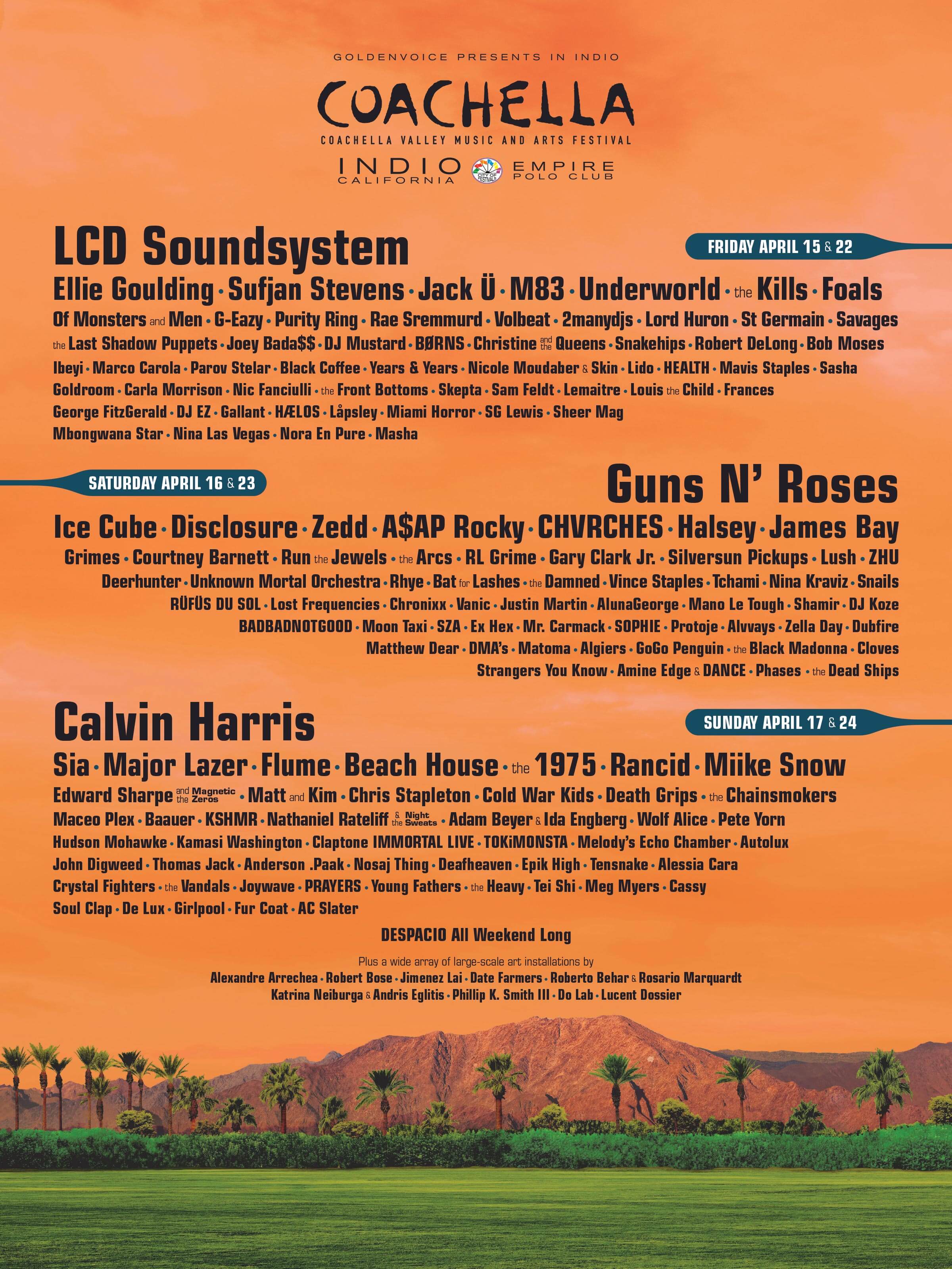 Coachella 2016 Lineup Poster