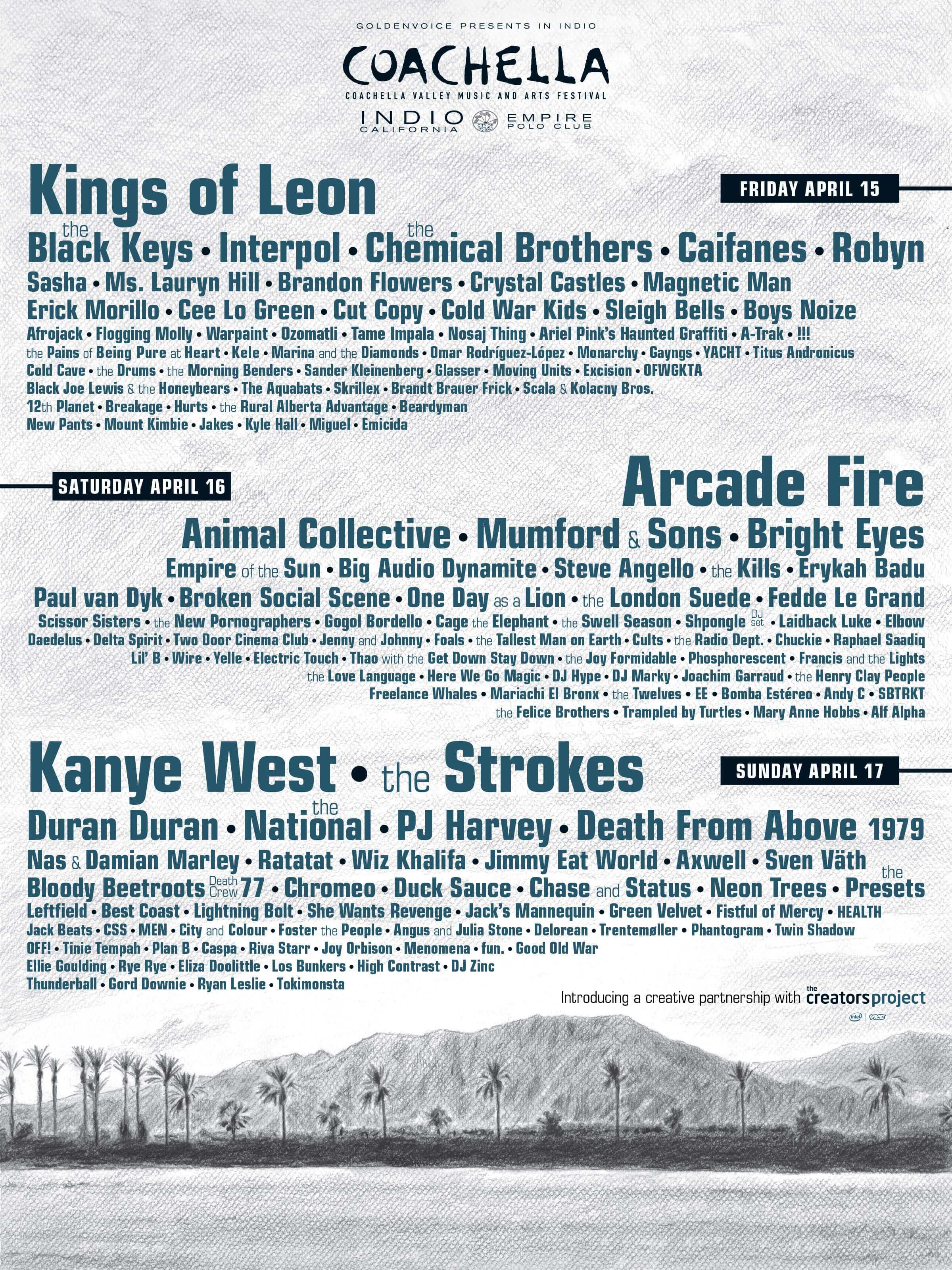 Coachella 2011 Lineup Poster