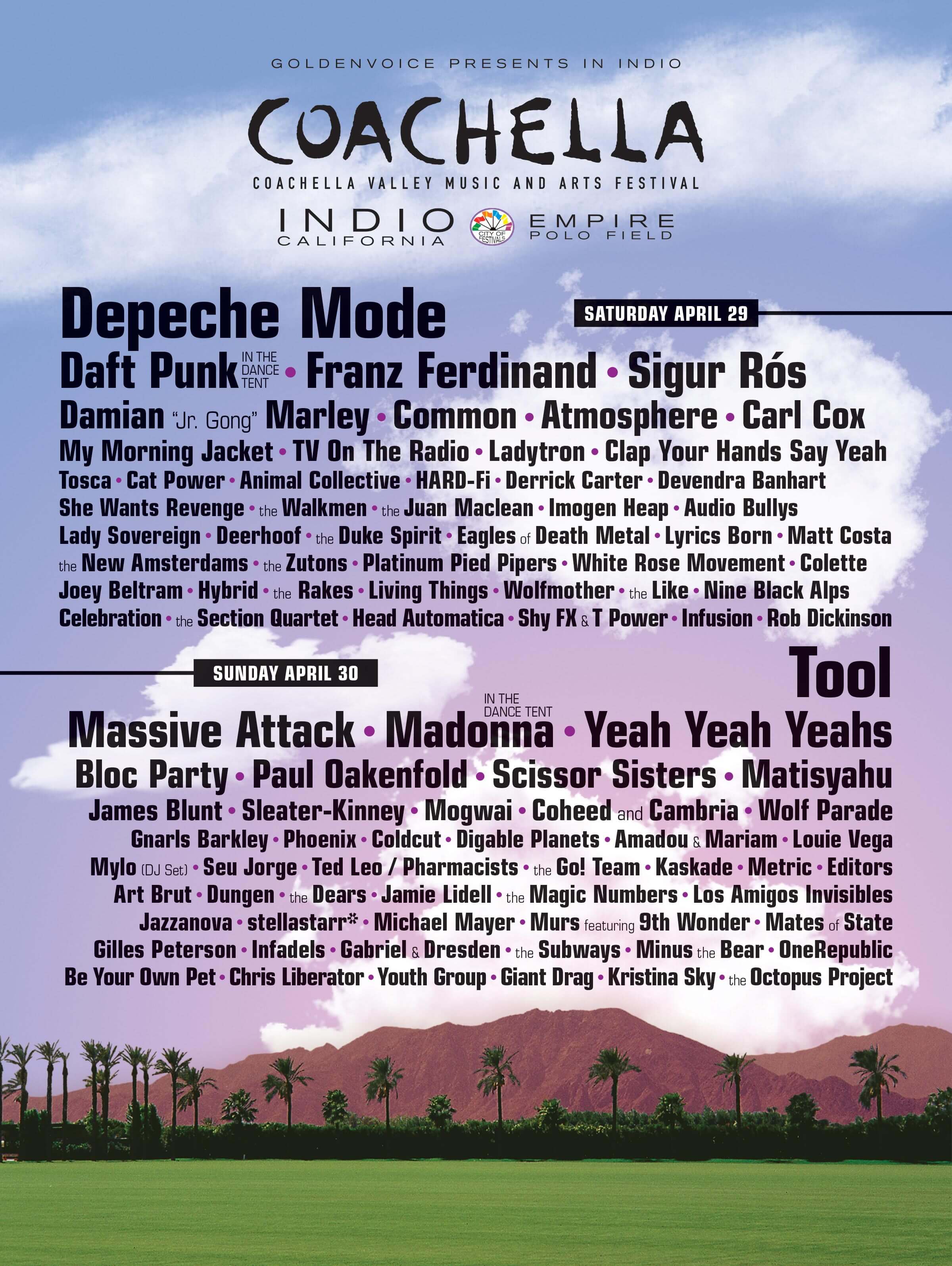 Coachella 2006 Lineup Poster