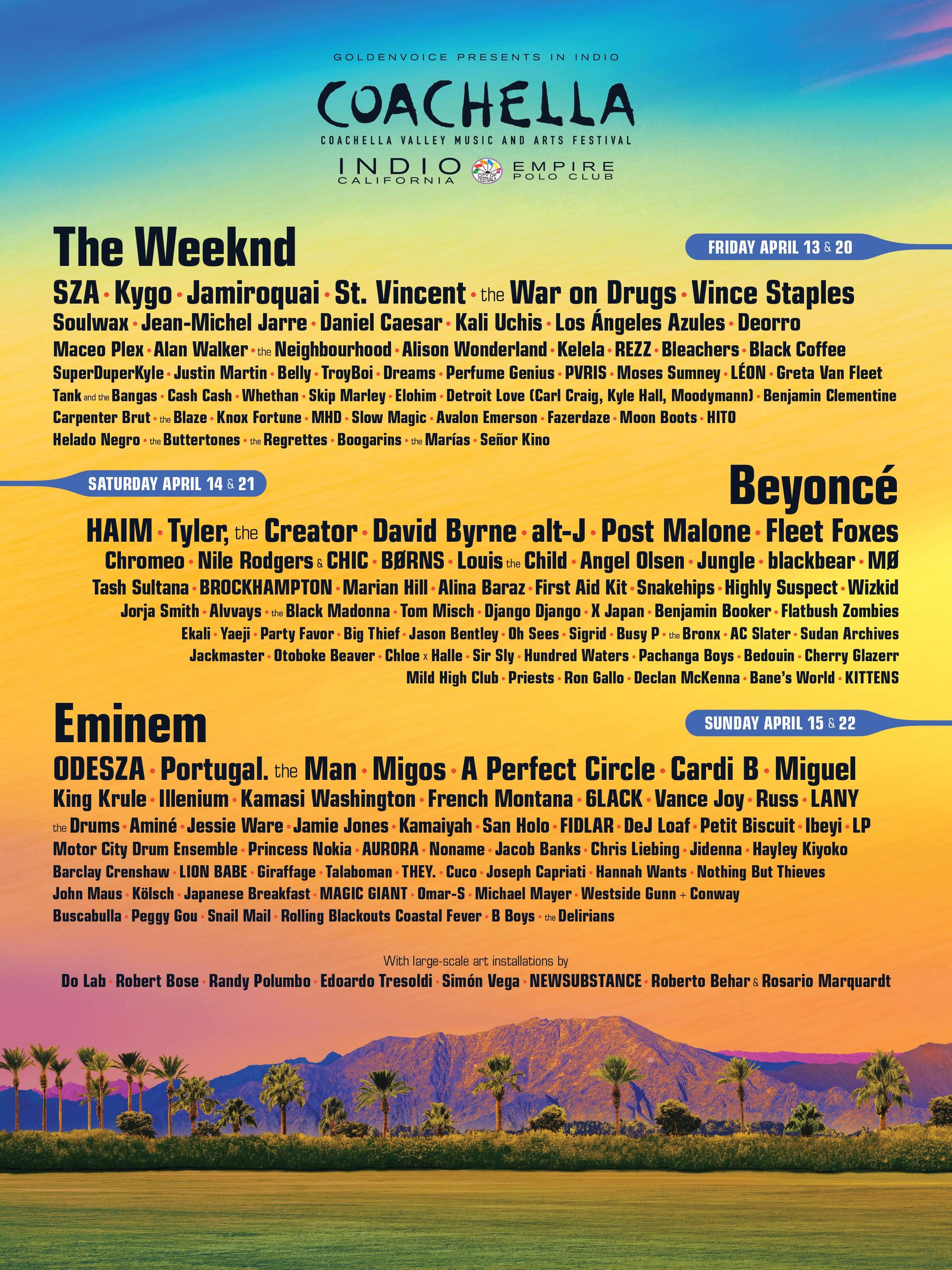 Coachella 2018 Lineup Poster